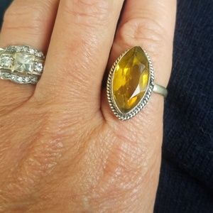 Sterling ring and citrine